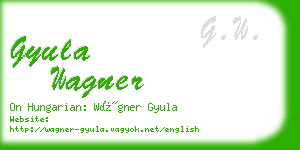 gyula wagner business card